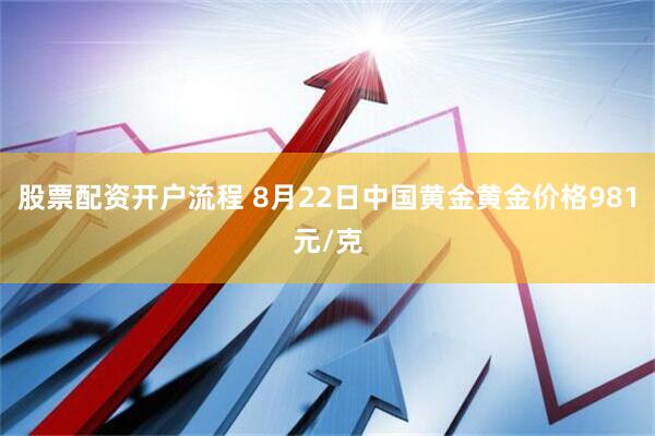 股票配资开户流程 8月22日中国黄金黄金价格981元/克